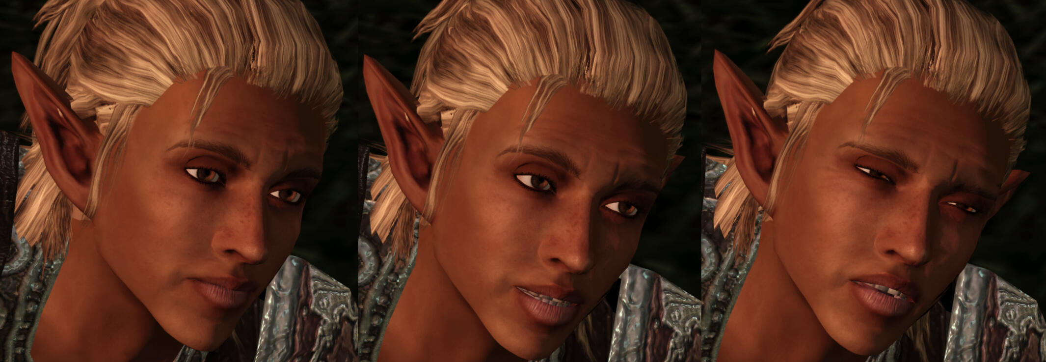 how zevran's new face animates how zevran's new face animates
