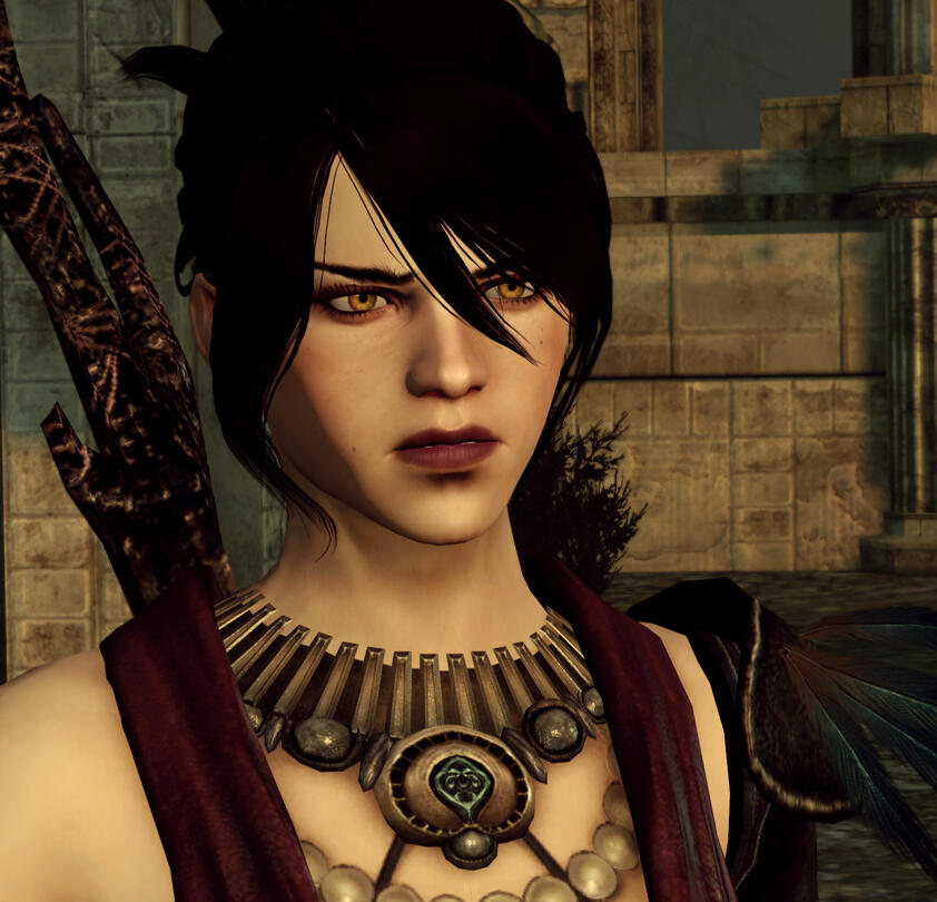 updated morrigan (original pale skintone, 4k textures, inquisition hair, no hood)